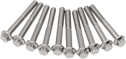Diamond Engineering - Diamond Engineering 12-Point Stainless Steel Coarse Thread Bolt Refill Packs - 1/4in.-20 x 2in. - TC0420HP-10