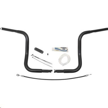 Fat Baggers, Inc. - Fat Baggers, Inc. 1-1/4in. EZ Install Handlebar Kit with Round Top Handlebars - Gloss Black - 909412-B