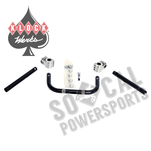 Klock Werks - Klock Werks Klip Hanger Handlebar Kit - 5in. Hanger - Black/Chrome - KW05-01-0348
