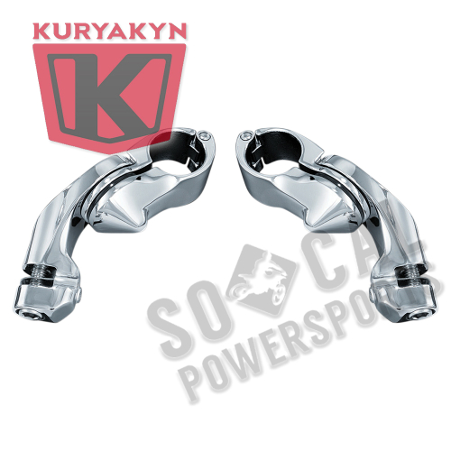 Kuryakyn - Kuryakyn Tour-Tech Adjustable Cruise Mounts - Short Arm - Chrome - 4520