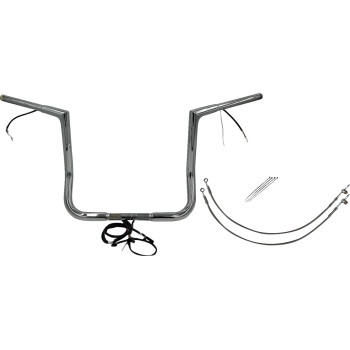 Fat Baggers, Inc. - Fat Baggers, Inc. 1-1/4in. Plug and Play EZ Install Flat Top Handlebar Kit - Chrome - 701214