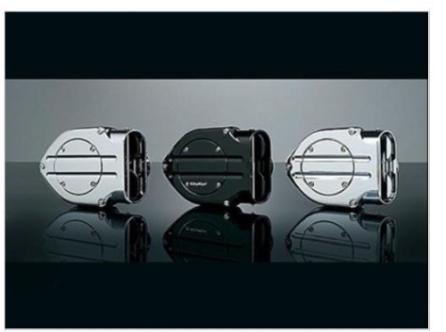 Kuryakyn - Kuryakyn Blood Groove Hypercharger - Chrome Body with Chrome Blood Groove Trap Door and Chrome Butterflies - 9995