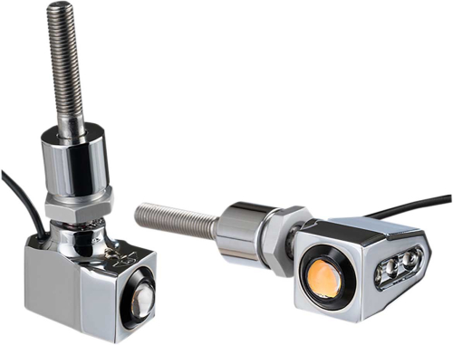Joker Machine - Joker Machine Rat Eye LED Single Mirror Mount Turn Signals - Chrome - 05-215C