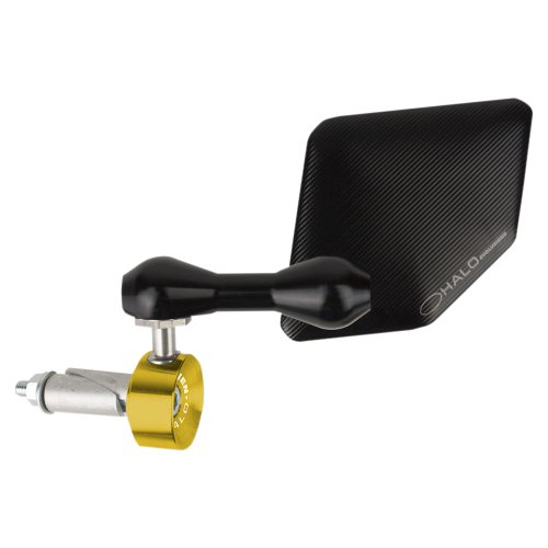 Driven Racing - Driven Racing Halo Left Side Bar End Mirror - Stainless Steel - Gold - DHBML-GD
