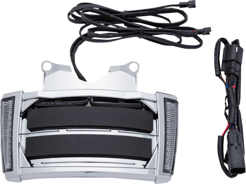Ciro - Ciro LED License Plate Frames - Chrome Housing/Red LEDs/Light Smoke Lenses - 40301
