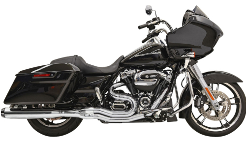 Bassani Manufacturing - Bassani Manufacturing Road Rage 2-Into-1 Exhaust System - Chrome - 1F58RE