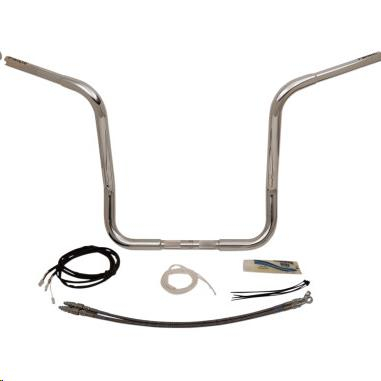 Fat Baggers, Inc. - Fat Baggers, Inc. 1-1/4in. EZ Install Handlebar Kit with Round Top Handlebars - Chrome - 909516