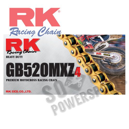 RK - RK 520 MXZ4 GB Heavy Duty Chain - 114 Links - Natural - 520MXZ4114
