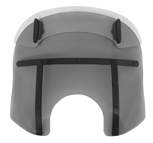 Memphis Shades - Memphis Shades Drop Top Memphis Fats Windshield (7in. Cutout) - 15-18in. - Black Smoke/Night Shades - MDB31410