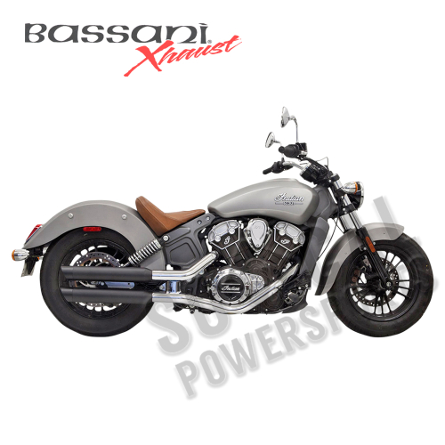 Bassani Manufacturing - Bassani Manufacturing 3in. Slip-On Muffler with Slash-Cut End Cap - Black - 8S27BSB