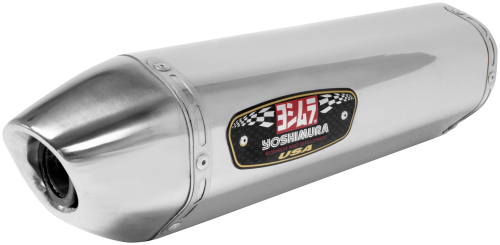 Yoshimura - Yoshimura R-77 Race Series Dual Slip-Ons - Stainless Steel Mufflers - Stainless Steel End Caps - 1117206