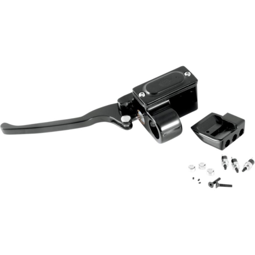 GMA Engineering - GMA Engineering Hydraulic Clutch Master Cylinder Assembly w/ Switch Kit for 1in. Handlebar - 9/16in. Bore - Black - GMA-HC-5-B