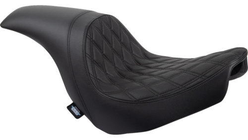 Drag Specialties - Drag Specialties Predator Seat - Double Diamond - Black with Black Sitching - 0802-1517