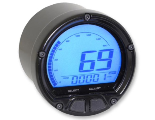 Koso North America - Koso North America DL-02S Speedometer  - Black Casing - BA555B15