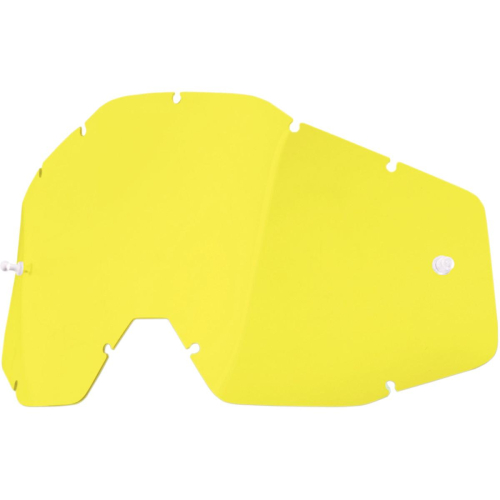 100% - 100% Dual Anti-Fog Lens for Racecraft/Accuri Goggles - Yellow - 51001-004-02