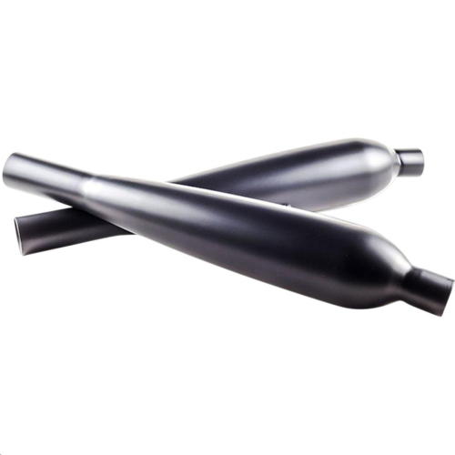 British Customs - British Customs Sleeper Pro Muffler for Triumph - Black Finish - BC902-123-B