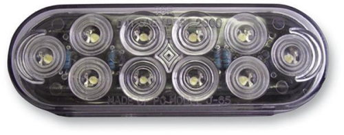 Bluhm Enterprises - Bluhm Enterprises Trailer LED Brite Lites - Rectangle 6in., 12 Red LED Dual Function - BL-TLEDR6