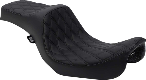 Drag Specialties - Drag Specialties Predator III Seat - Double Diamond - Black Thread - 0803-0602