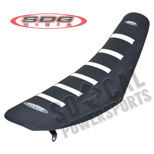 SDG - SDG 6-Rib Gripper Seat Cover - Black/White Ribs - 95927WK