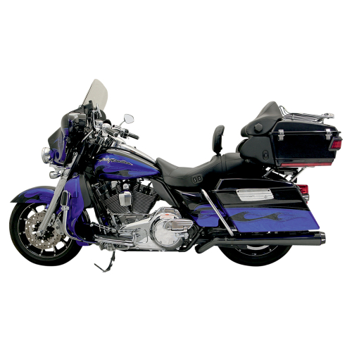 Bassani Manufacturing - Bassani Manufacturing Pseudo Left Side Megaphone Muffler - Black Ceramic - 1F49RB