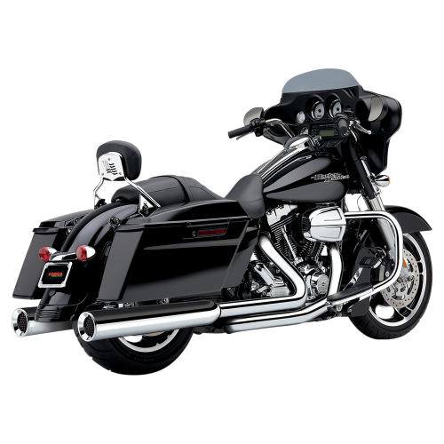 Cobra - Cobra PowrFlo 4-1/2in. Slip-On Mufflers - Chrome - 6215