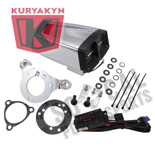 Kuryakyn - Kuryakyn Hypercharger ES Air Clear Kit - Chrome & Black - 9358