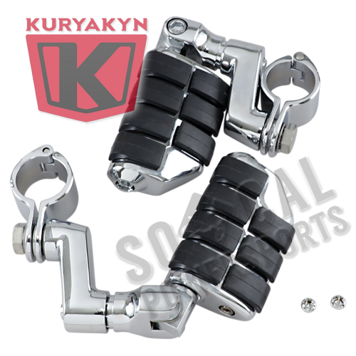Kuryakyn - Kuryakyn Dually ISO Pegs with Offset and 1.35in. Magnum Quick Clamps - 7920
