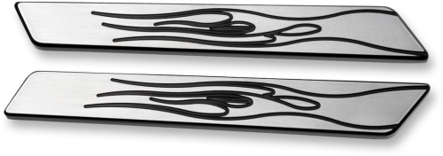 Joker Machine - Joker Machine Saddlebag Hinge Insert - Flames - Black/Silver - 04-502-2