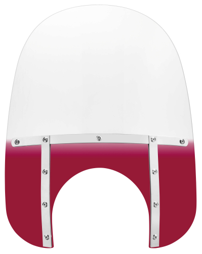 Memphis Shades - Memphis Shades Memphis Fats Windshield (11in. Cutout) - 19in. - Gradient Ruby - MEM6912