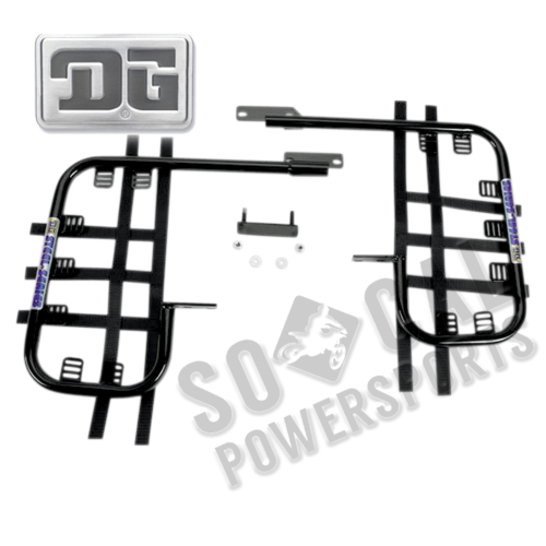 DG Performance - DG Performance Steel Nerf Bars - Black Bar - Black Web - 54-2505