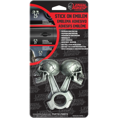 Lethal Threat - Lethal Threat Piston Skulls Emblem - LT88674