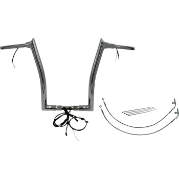 Fat Baggers, Inc. - Fat Baggers, Inc. 1-1/2in. Plug and Play EZ Install Pointed Top Handlebar Kit - Chrome - 801316
