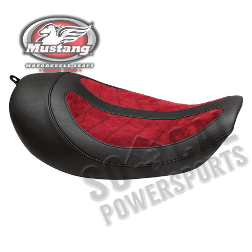 Mustang - Mustang Fred Kodlin Signature Series Solo Seat - Black/Maroon - 76300