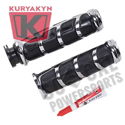 Kuryakyn - Kuryakyn Kinetic Grips - Chrome - 6375