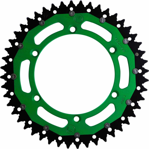 Moose Racing - Moose Racing Dual Rear Sprockets - Green - 48T - 1210-460-48-15X
