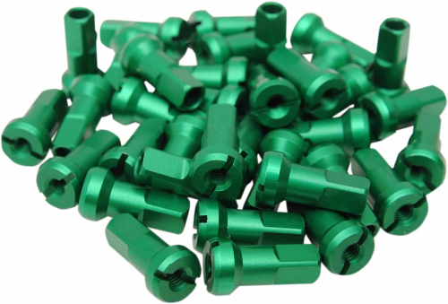 Moose Racing - Moose Racing MX1 Billet Spoke Nipples - 9 Gauge - Green - 24-960