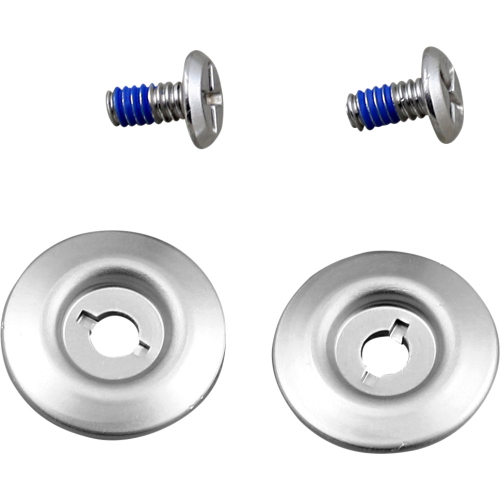 Biltwell Inc. - Biltwell Inc. Hardware Kit for Lane Splitter/Gringo S Helmets - Stainless Steel Screw/Silver Baseplate - 0034-150-73
