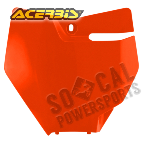 Acerbis - Acerbis Front Number Plate - Fluorescent Orange - 2685954617