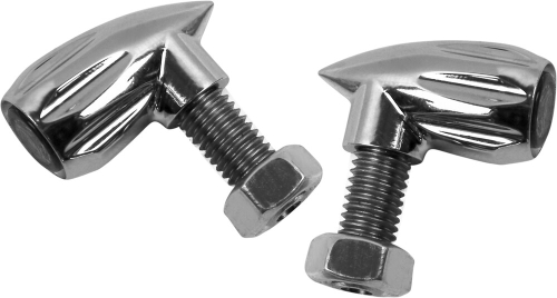Kodlin - Kodlin Bullet 3-in1 Turn Signals - Grooved - Chrome - K68462