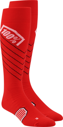 100% - 100% Hi Side Riding Socks - 20054-00008 - Red - LG-XL