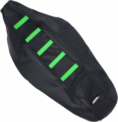 Moose Racing - Moose Racing Ribbed Seat Cover - Black/Green Ribbed - KXF45012-334RT
