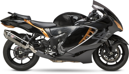 Yoshimura - Yoshimura R-77 Onyx Race Series Dual Slip-On - Stainless Steel Muffler - Onyx End Cap - 1121120990