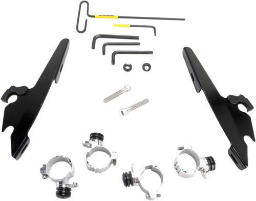 Memphis Shades - Memphis Shades Trigger-Lock Mount Kit for Batwing Fairing - Black - MEB2009