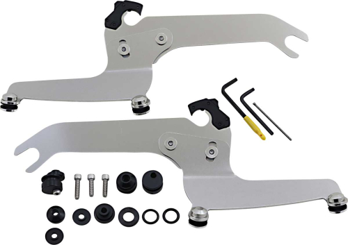 Memphis Shades - Memphis Shades Trigger-Lock Mount Kit for Sportshield Windshields - Polished - MEK2052