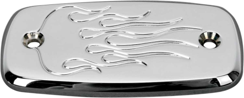 Baron Custom Accessories - Baron Custom Accessories Master Cylinder Cover - Flame - Chrome - BA-7681-03