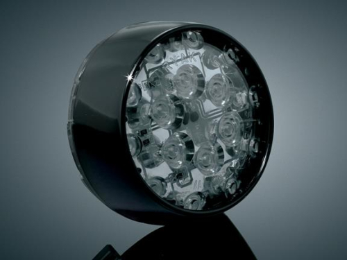 Kuryakyn - Kuryakyn LED Rear Turn Signal Inserts - Bullet Style - Gloss Black Bezel/Smoke Lens - 5458