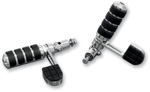 Rivco Products - Rivco Products Anti-Vibration Highway Pegs w/ Heel Rest - Chrome - PEGSHR