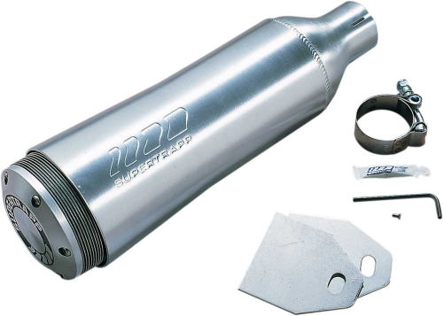 SuperTrapp - SuperTrapp Aluminum Universal Silencer - 1 1/2in. Inlet and 1 3/4in. Core - 412-15000