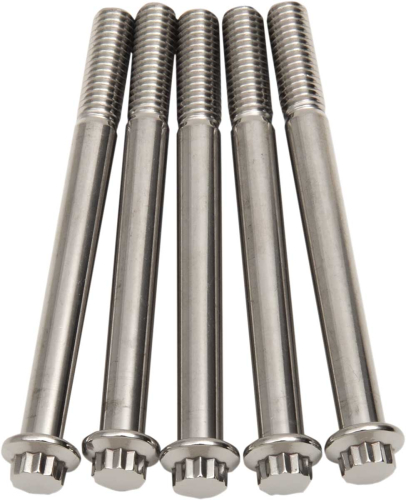 Diamond Engineering - Diamond Engineering 12-Point Stainless Steel Coarse Thread Bolt Refill Packs - 3/8in.-16 x 4in. - TC0640HP-5
