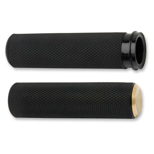 Arlen Ness - Arlen Ness Fusion Series Grips - Knurled - Brass - 07-332